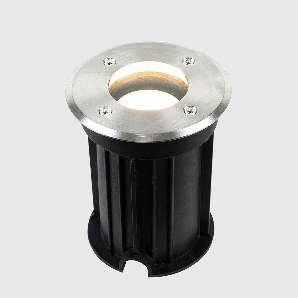 image 1 of ValueLights Modern Bushed Chrome IP54 Rated Outdoor Garden Walk Over Light