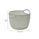image 5 of JVL Droplette Design Plastic Round Storage Basket - Ice Grey Grey
