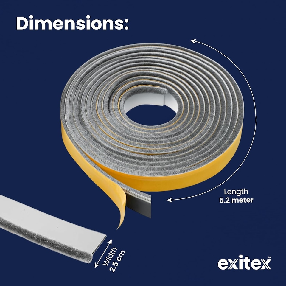 image 1 of Exitex Self Adhesive Intumescent Fire & Smoke Door Strip with Brush, FD30 rated, 5.2m | Grey