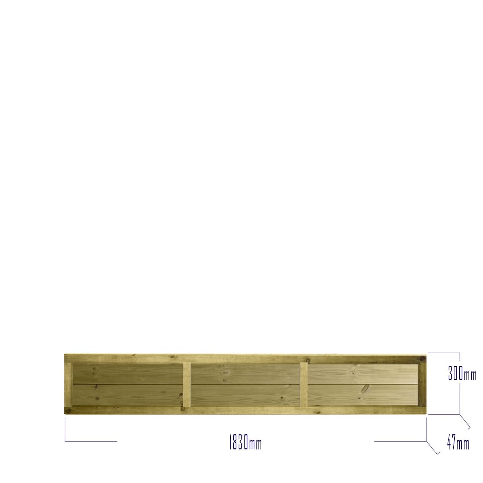 image 1 of Ultimate T&G Horizontal Boards W:6ft x H:1ft Fence Panel Treated Timber (Pack of 5)