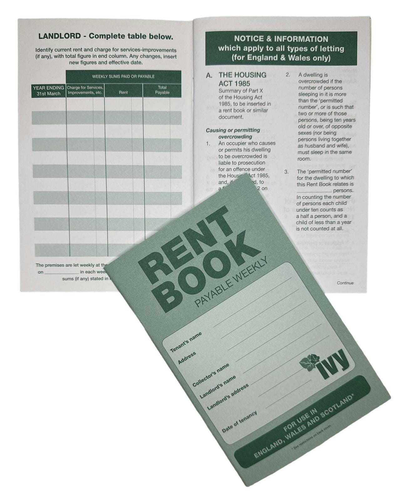 Rent Book For Use in England, Wales & Scotland - Tesco Groceries