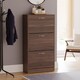 image 1 of Vida Designs 3 Drawer Shoe Cabinet Shoe Rack Storage Cupboard, Walnut