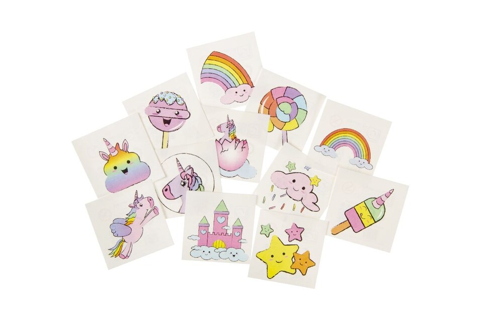 image 1 of 144 Pieces Unicorn Tattoos