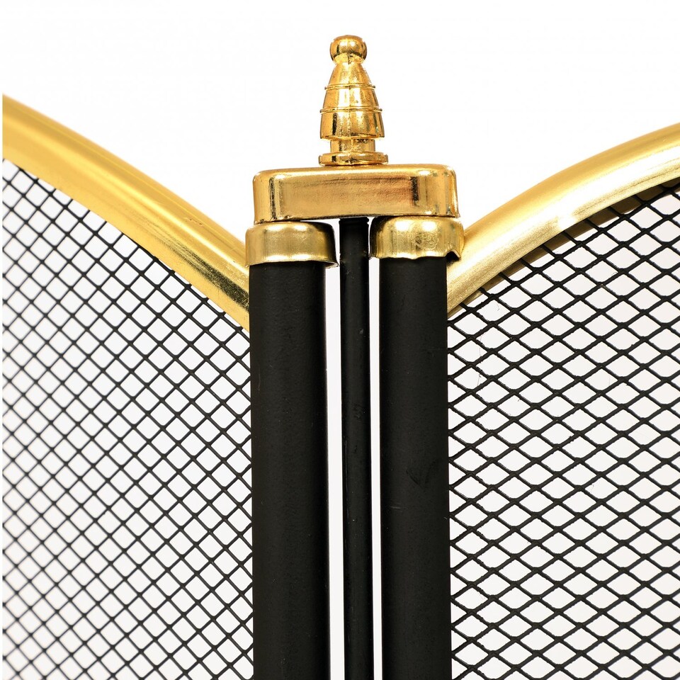 image 1 of Heavy Duty Steel 3 Panel Fire Screen Spark Guard