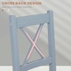 image 4 of HOMCOM Dining Chairs Set of 2, Pine Wood Frame, Cross Back for Kitchen Grey