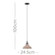 image 7 of ValueLights Industrial Black And Gold Amber Glass Pendant Ceiling Light | Orange