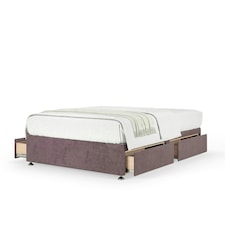 Neptune Spring Mauve Naples Velvet 4 Drawer Divan Set Super King
