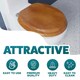 image 9 of Marco Paul Oak Wooden Toilet Seat 18" Brown