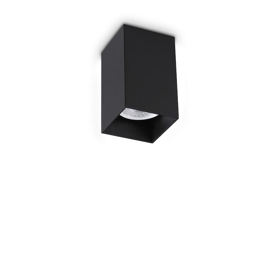 image 1 of Look Square Surface Mounted Downlight Black 1x GU10