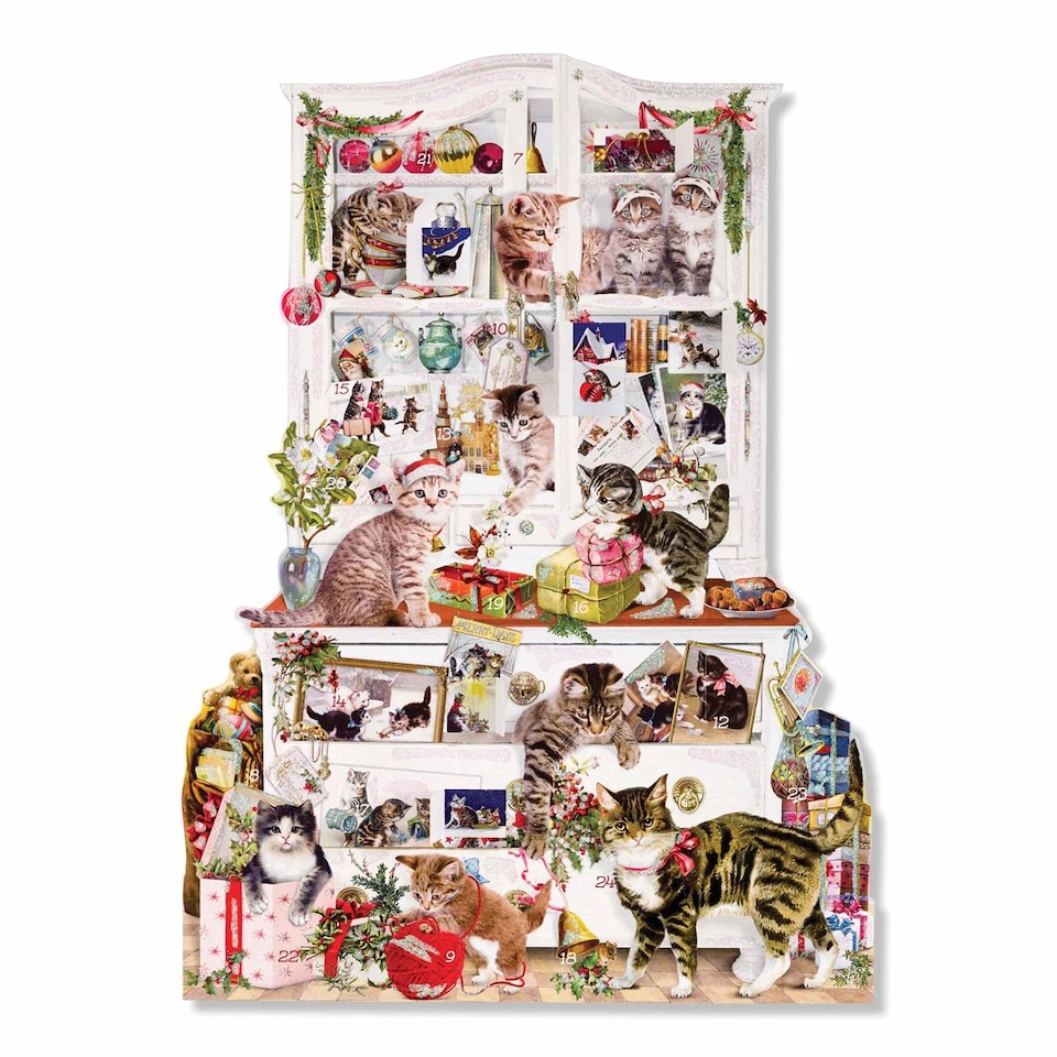 image 1 of Mischievous Christmas Cats Traditional Advent Calendar, Advent Calendars And Cards, Month To View, Cats, Gift