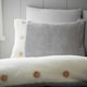 image 2 of Catherine Lansfield So Soft 2 Tone Buttoned Sherpa Grey Duvet Cover Set Grey | Double