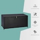 image 4 of Outsunny Large Rattan Storage Box Garden Chest Wicker Outdoor Cabinet Deck Shed
