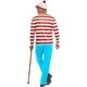 image 3 of Wheres Wally? Mens Costume Set - White/Blue/Red - S S