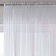 image 2 of Sheer White Plain Woven Voile Slot Top Curtain Panel Pair (55x108") 145x274cm