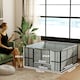 image 5 of PawHut Whelping Box for Dogs and Puppies, 4 Panel Whelping Pen with Washable Whelping Pad, Wind-Resistant Cloth, Lockable Door, Dog Playpen for Small and Medium Breeds, 122 x 122 x 60cm