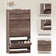 image 4 of Vida Designs 3 Drawer Shoe Cabinet Shoe Rack Storage Cupboard, Walnut