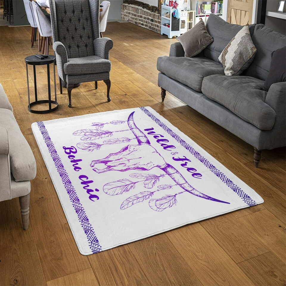 image 1 of boho chic (Rug) Blue | Large: 140x200cm