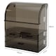 image 2 of ilus Makeup Storage Organiser Acrylic Cosmetics Organizer Transparent Black | Black | Black