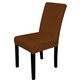 image 1 of Velvet Dining Chair Covers, Spandex High-Back Chair Slipcovers - 220GSM