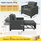 image 3 of Yaheetech 3-in-1 Tufted Sleep Bed with Adjustable Backrest Dark Grey