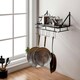 image 5 of Living and Home Kitchen Metal Shelves Pan & Pot Rack Storage Shelf with 10 Hooks Wall Mounted