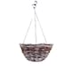 image 1 of Marco Paul Dark Brown Rattan Hanging Garden Basket 14" | Brown