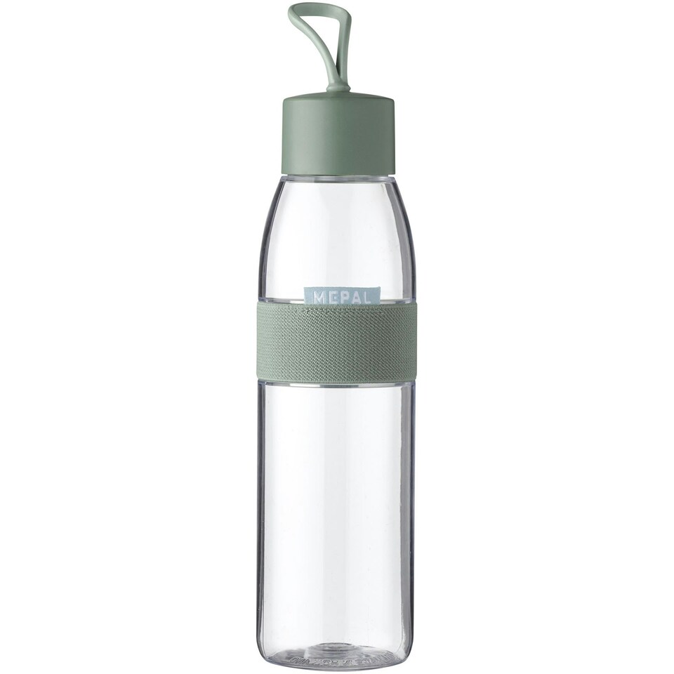 Mepal Ellipse 500ml Water Bottle - Clear/Heather Green - One Size