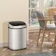 image 2 of HOMCOM Stainless Steel Kitchen Sensor Dustbin Automatic Touchless Rubbish Garbage Waste Bin 58L Silver | Chrome | 1