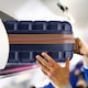 image 5 of 55x35x20cm Carry On Cabin Hard Shell Suitcase - 100+ Airlines Approved Including EasyJet (Paid), British Airways, Ryanair (Priority), TUI Blue | Navy/Tan | Cabin Bag