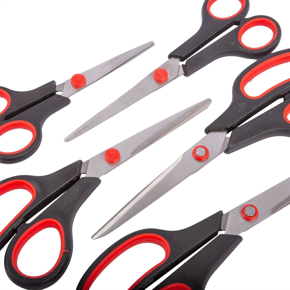image 1 of Blackspur 5pc Stainless Steel Scissors Set - Black