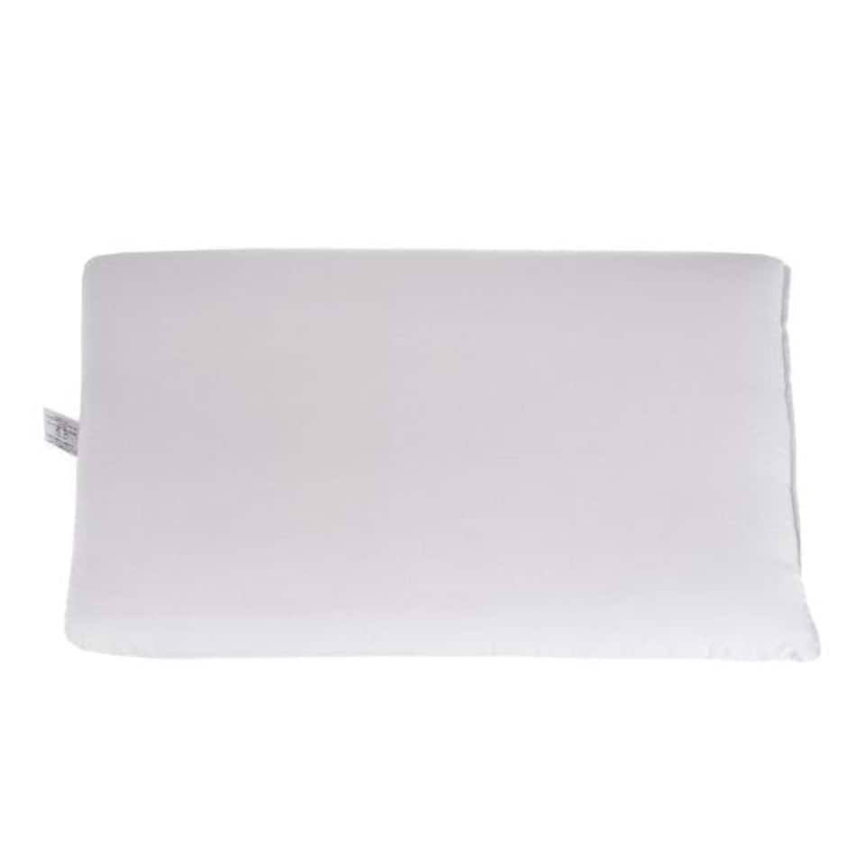 image 1 of Homescapes Soothing Aloe Vera Infused Cotton Pillow with Goose Feather and Down | White | 48cm x 74cm (19" x 29")