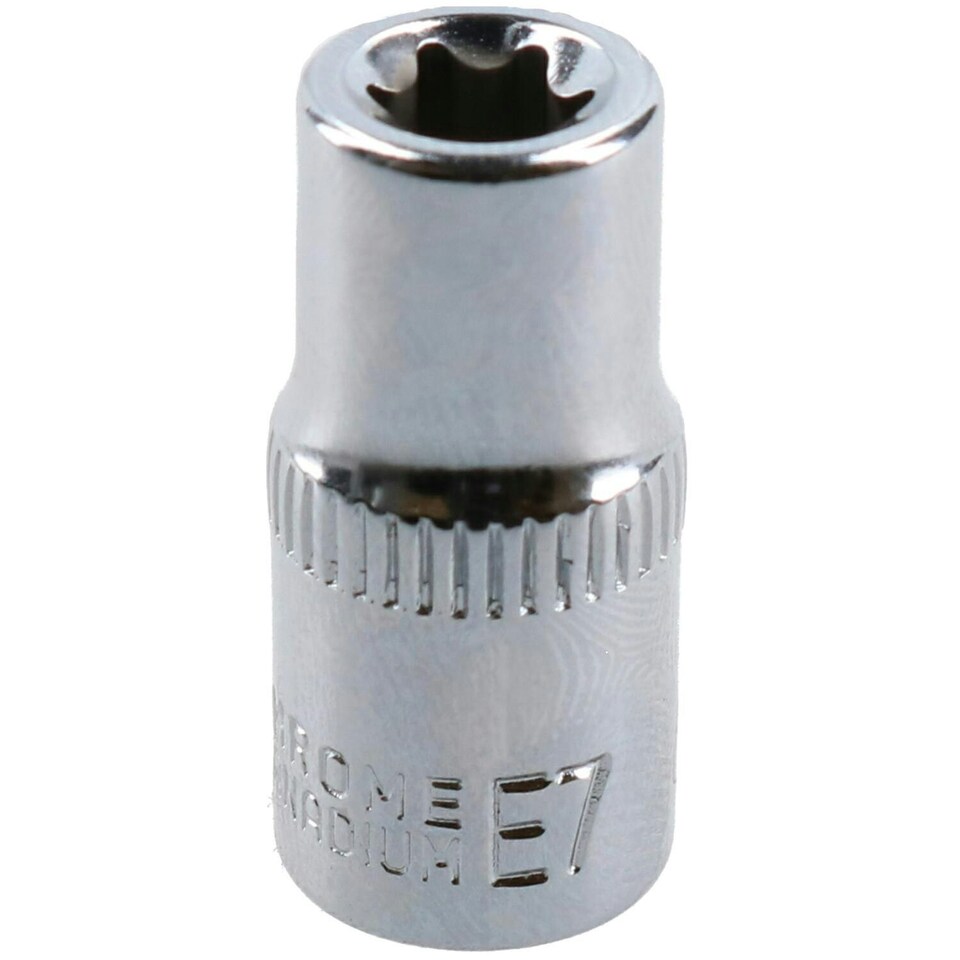 image 1 of E7 Female Torx Socket Star Bit 1/4" Drive Standard External Chrome Vanadium