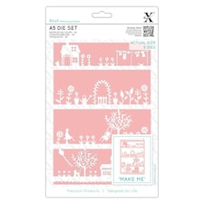 Xcut Dies (5pcs) - House & Garden, Silver, A5