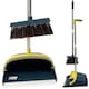 image 1 of Gr8 Home Strong Long Handled Dustpan and Brush Set Soft Bristles Broom Lobby Dust Pan