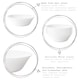 image 2 of Bormioli Rocco White Moon Glass Serving Bowls - 27cm - Pack of 6 | White | White