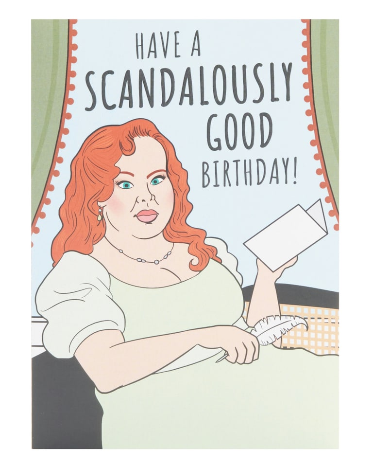 image 1 of Humour Birthday Card - Bridgerton Scandalous