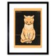 image 1 of Sitting Tabby Julie De Graag Cat Lover 9x7" Black Framed Wall Art Print