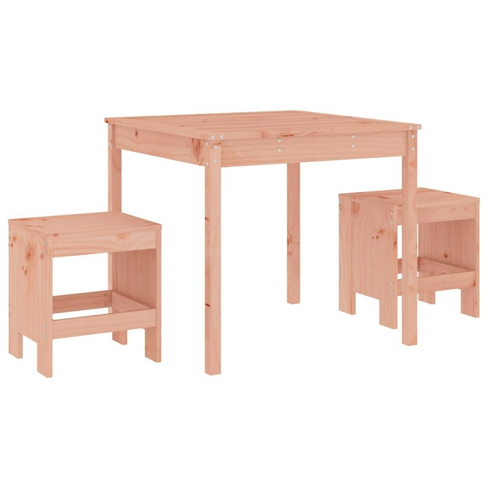 3 Piece Garden Bistro Set Solid Wood Douglas Tesco Groceries