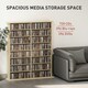 image 3 of HOMCOM CD Storage Unit DVD Tower Blu-ray Storage Shelf for Office, Natural | Brown | 106.5W x 24D x 126.3H cm