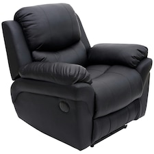 Madison Electric Bonded Leather Automatic Recliner Home Lounge Chair (Black)