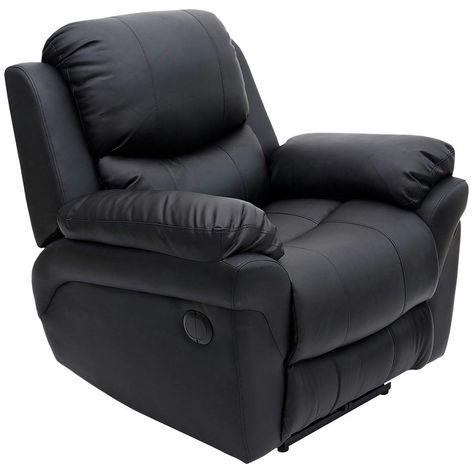 image 1 of Madison Electric Bonded Leather Automatic Recliner Home Lounge Chair (Black)