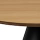image 5 of Soli Round Coffee Table in Oak/Black 65x43cm