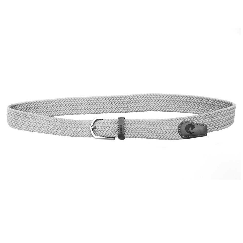 image 1 of Coco Equestrian Grey Unisex Adult Woven Elastic Fabric Braided Canvas Horse Riding Stretch Belt Grey