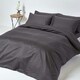 image 4 of Homescapes Dark Charcoal Grey Egyptian Cotton Flat Sheet 1000 Thread Count, Super King | Grey | Super King
