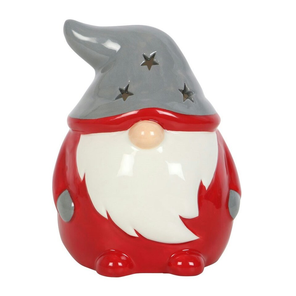 image 1 of Something Different Gonk Tealight Holder - Red/White/Grey - One Size