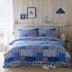 image 1 of Portfolio Home Regatta Nautical Soft Easy Care Bed Linen Bedding Duvet Cover Quilt Set With Pillow Case Blue | King