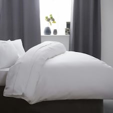Belledorm Cotton Sateen 1000 Thread Count Duvet Cover - White - Kingsize