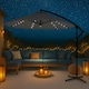 image 2 of Neo 3M Grey Outdoor Freestanding Parasol with Led Lights