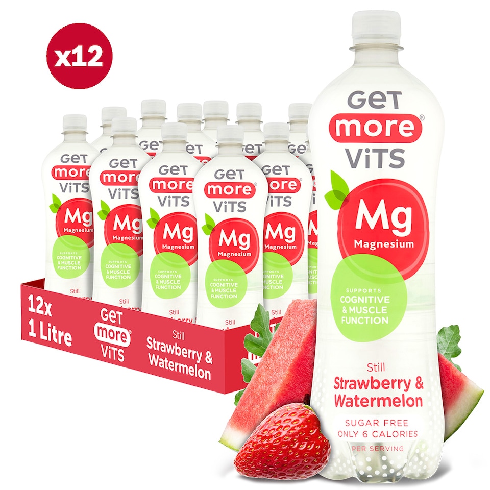 image 1 of Get More Magnesium Water Still Strawberry & Watermelon 12x1L