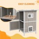 image 6 of PawHut Outdoor Wooden Cat House w/ Removable Bottom, Escape Doors, for 1-2 Cats
